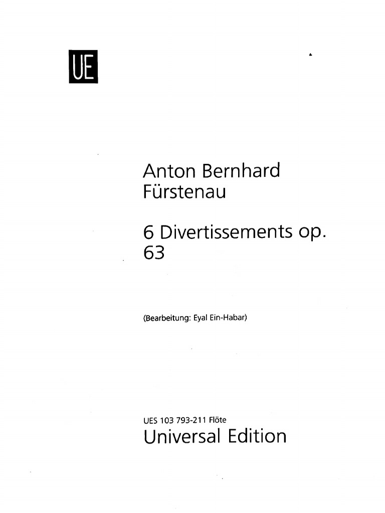 Fürstenau, Anton Bernhard 6 Diverssements Op. 63 PDF PDF