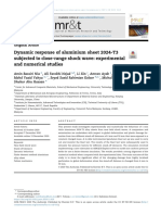 Dynamic Response of Aluminium Sheet 2024-T3