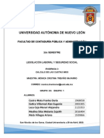 Evidencia 3 Cálculo de Cuotas Del Imss