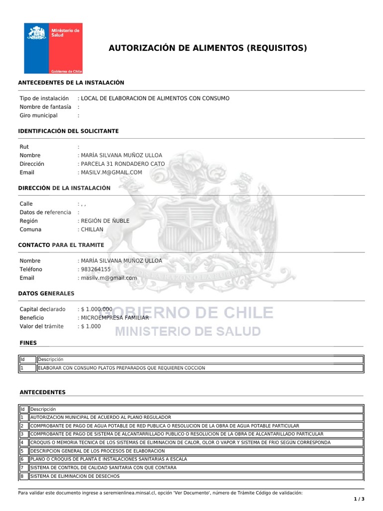 Simulacion permiso sanitario pdf agua lavado de manos