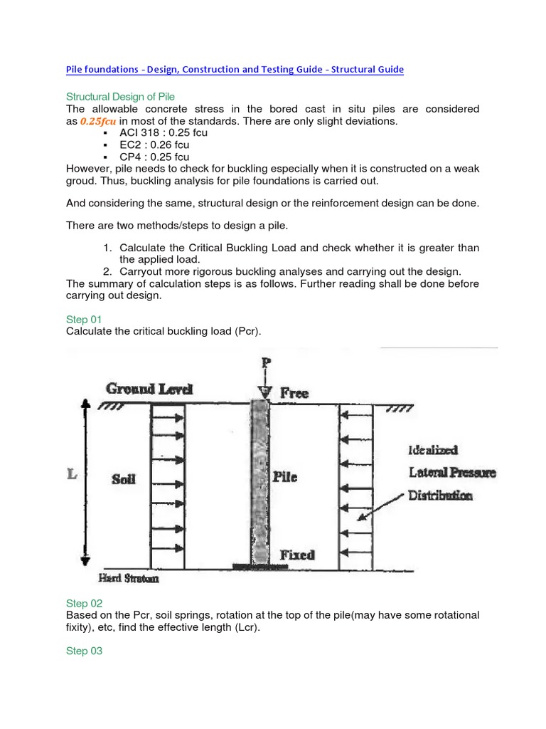 Pile Foundations: Design and Construction Guide | PDF