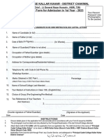 Admission Form CCKK XI 2023 1 PDF