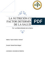 La Nutrición Como Factor Determinante de La Salud. Luis Morales