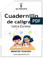 Cuadernillo Caligrafia Letra Cursiva Ligada Gratis