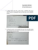 Quantitative Methods - 02 Task Performance 1 - Tamesis