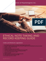 Ethical Note Taking and Record Keeping Guide