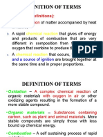 Definition of Terms: Fire (Various Definitions)