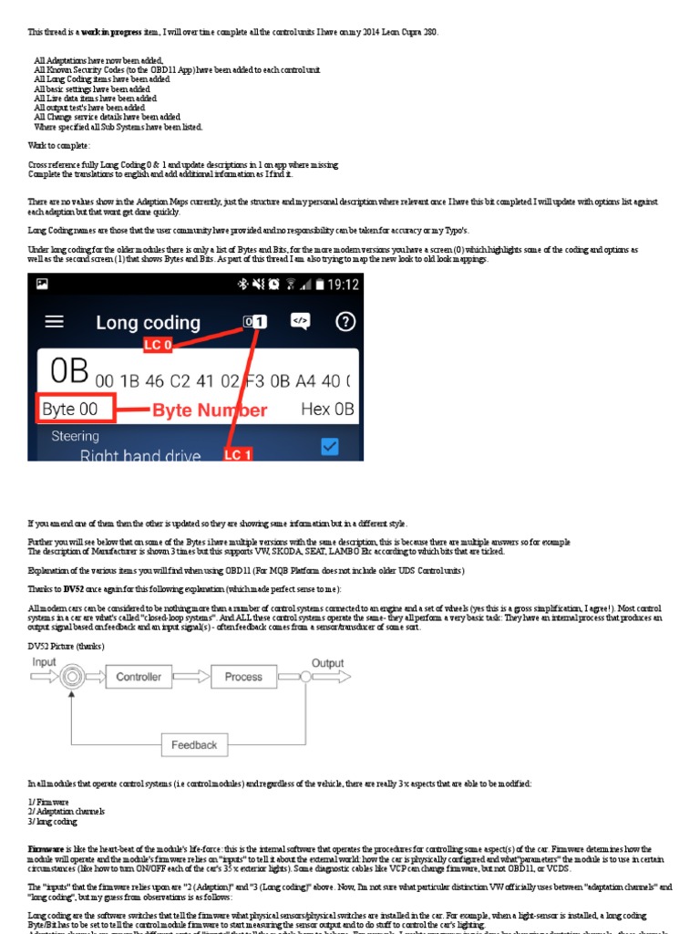 Control Unit Setup OBDeleven PDF