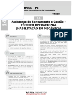 Assistente de Saneamento e Gestao Tecnico em Mecanica PDF