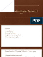 Communication English - Sem I - Unit I PDF