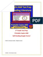 22 - 3rd Grade NWEA MAP Reading Literature Print + SELF-GRADING GOOGLE FORM TEST PREP PDF