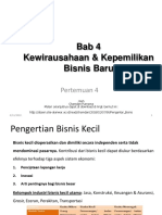 Pertemuan 4 Kewirausahaan & Kepemilikan Bisnis Baru Chamdan PDF