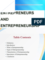 Module 1 Entrepreneurs and Entrepreneurship