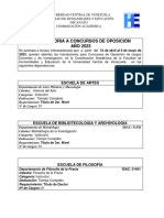 Convocatoria Concursos de Oposicion Fhe 2023 PDF