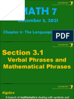 WEEK15 MATH7 Algebraic Expression