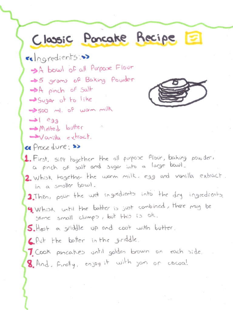 Recipe Pancakes PDF