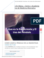 COMO USAR EL PÉNDULO EN LA RADIESTESIA - Reiki en Maipu - Centro y Academia Online de Medicina Alternativa PDF