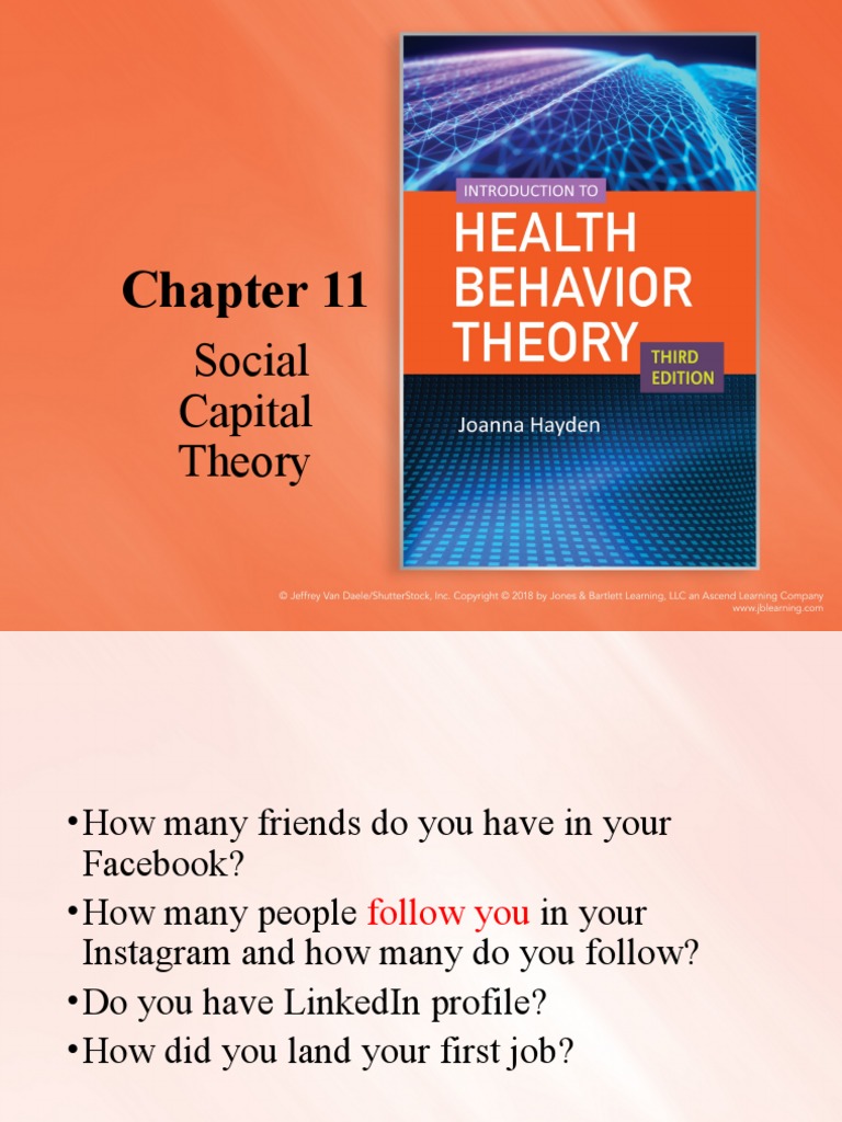 Chapter 11 Lecture Social Capital Theory PDF Social Capital