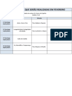 Programas Infantis de Fevereiro e Março