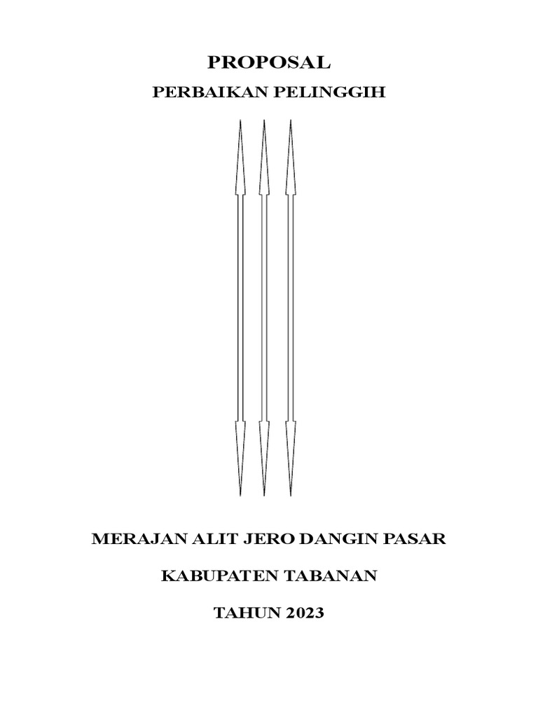 Proposal Perbaikan Pelinggih Merajan Alit | PDF