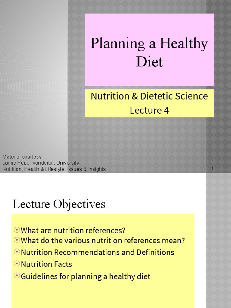 L4 Nut&Diet Planning A Healthy Diet Revised Oct 2018 PDF