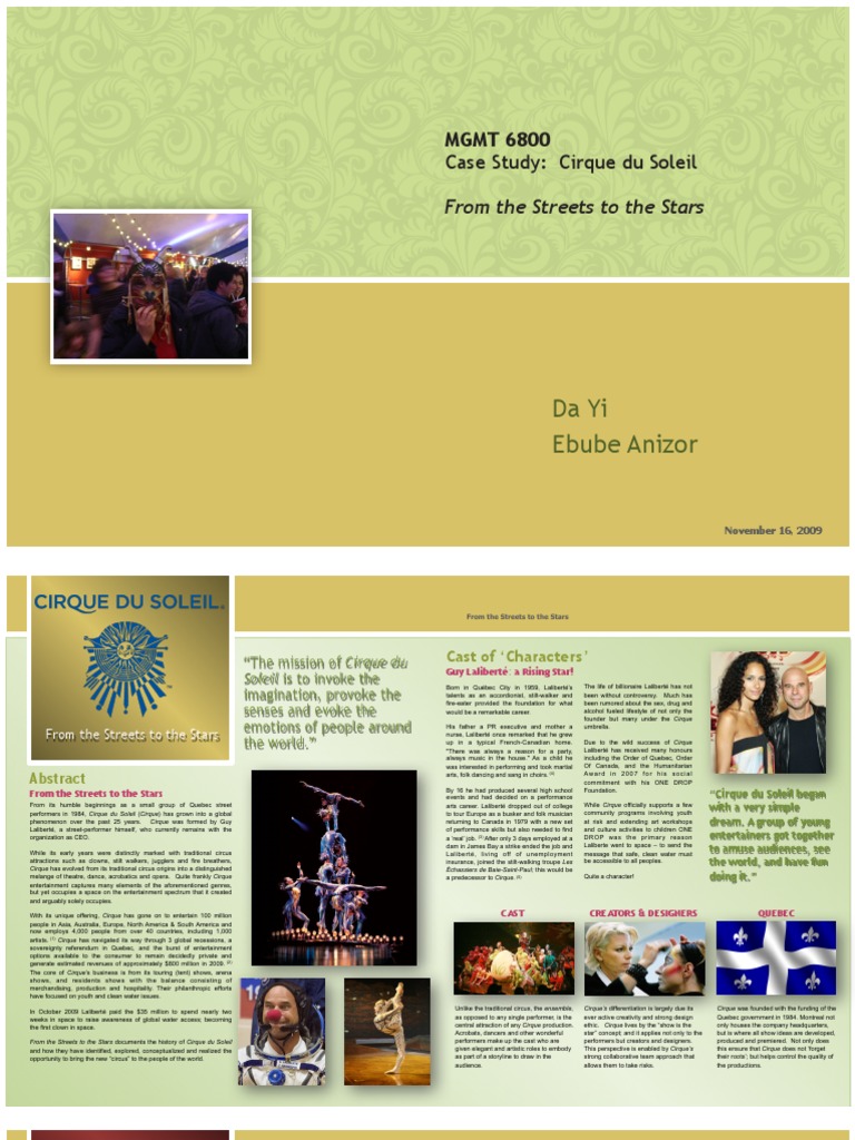 Cirque du soleil it case study picture