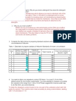 Standard Curve For Protein Concentration - Worksheet