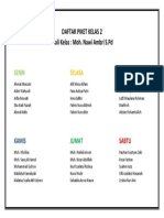 Daftar Piket Kelas 2