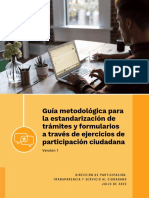 Guía Metodológica para La Estandarización de Trámites y Formularios A Través de Ejercicios de Participación Ciudadana