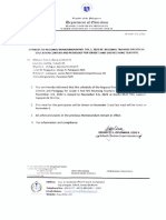 Changes To Regional Memorandum No. 549 s.2022