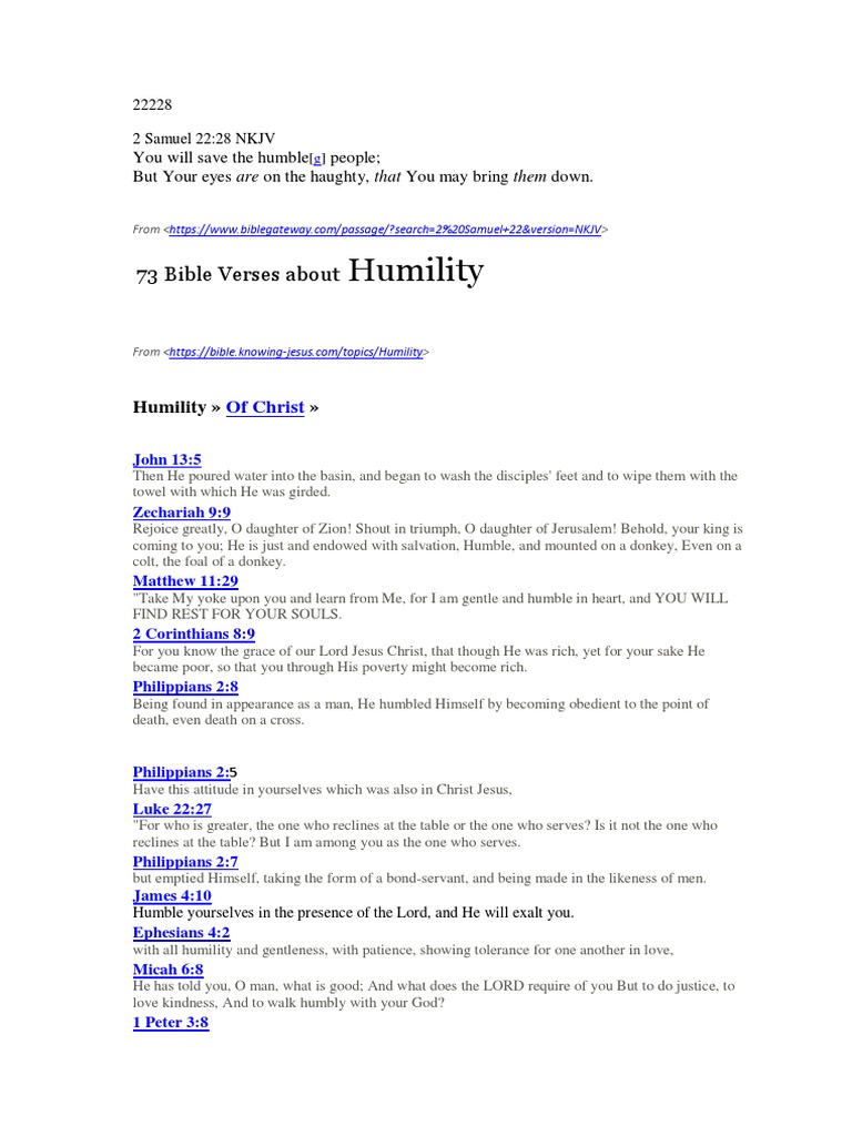 HUMILITY | PDF | Humility | Book Of Proverbs