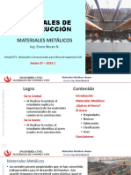 Sesión 07 Materiales Metálicos Acero Ing Ennio Morán PDF
