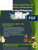 Taxes and Fees of Business Enterprise