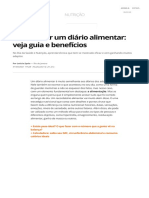 Como Fazer Um Diário Alimentar - Veja Guia e Benefícios - Nutrição - Ge PDF