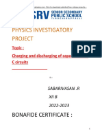 Charging & Discharging of Capacitor in RC Circuits - CBSE Class 12 Physics Investigatory Proj