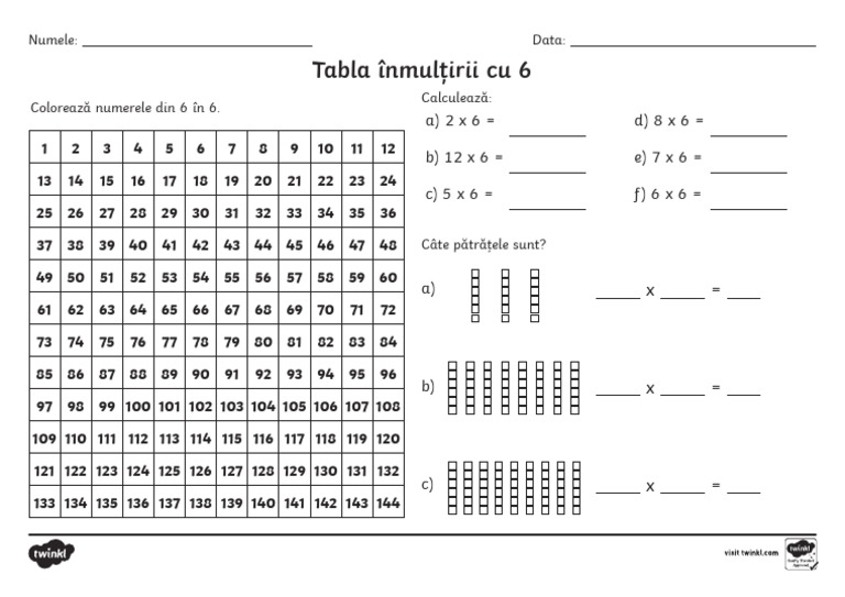 Inmultirea Cu 6 PDF | PDF