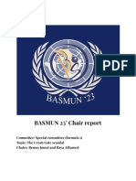BASMUN 23' Chair Report Special Committee