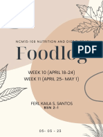 Foodlog Week 10-11 PDF