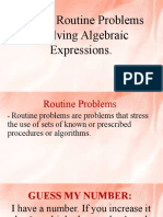 Solving Routine Problems