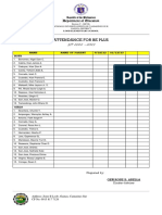 Be Plus Attendance PDF