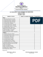 Attendance Sheet For Homeroom Meeting PDF
