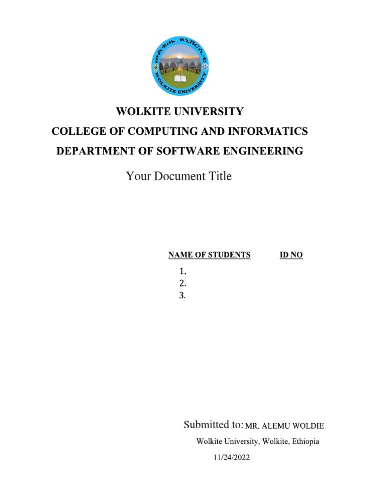 Cover Page PDF | PDF