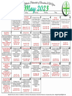 2023 May Festal Calendar