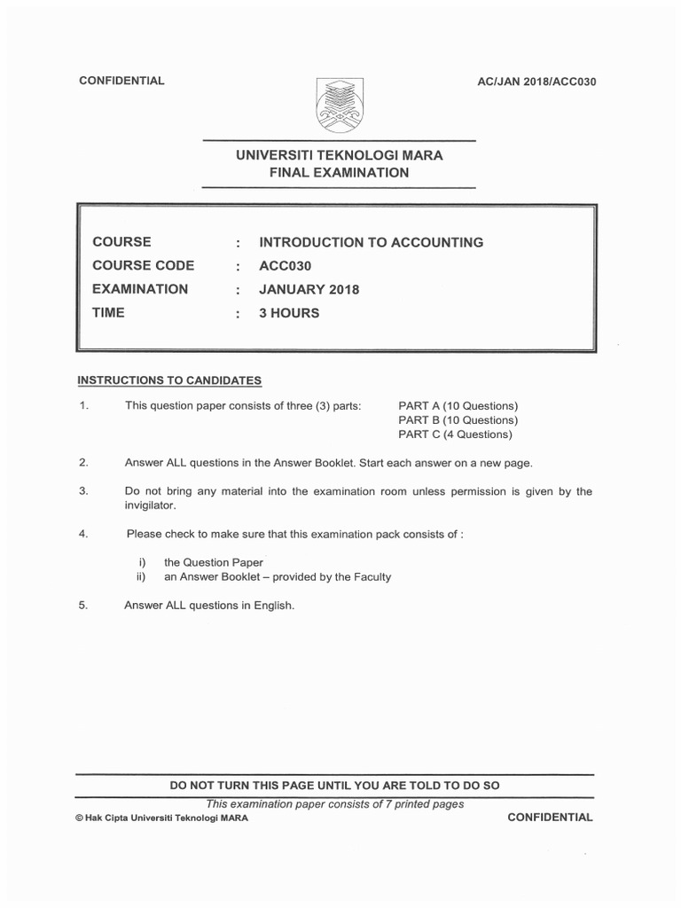 Acc030 Jan2018 Fa PDF | PDF