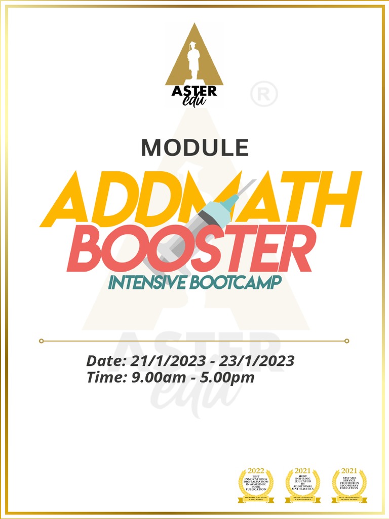 Module Addmath Bootcamp | PDF