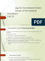 IAS 20 Accounting for Government Grants and Disclosure