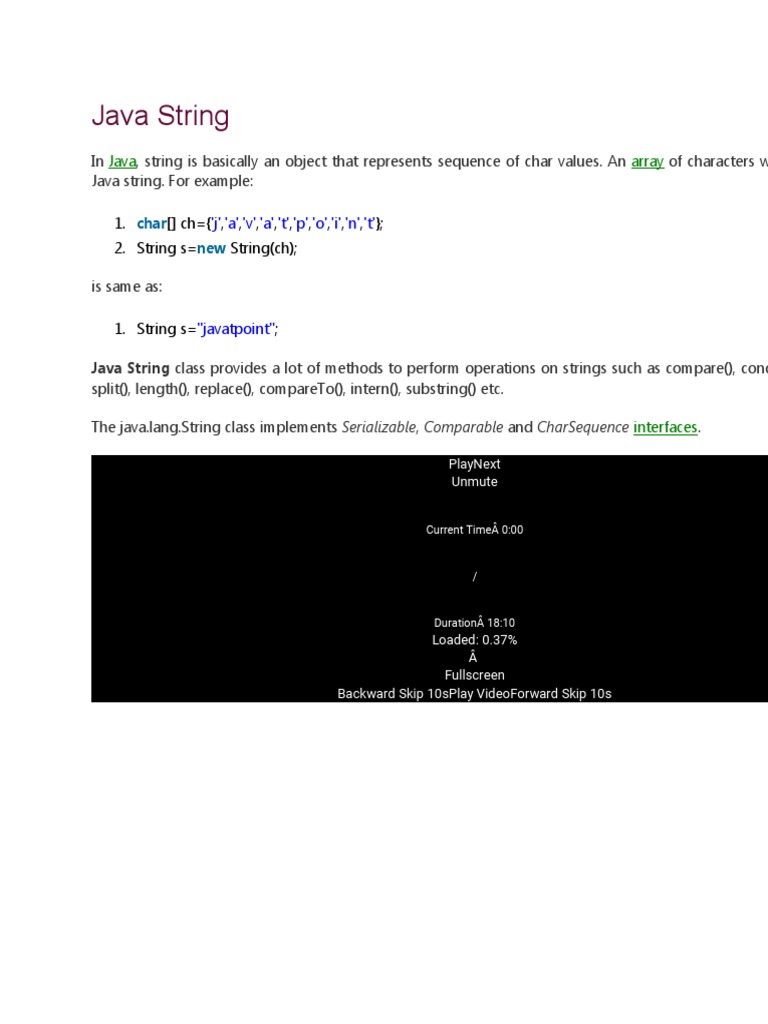 Java String | PDF