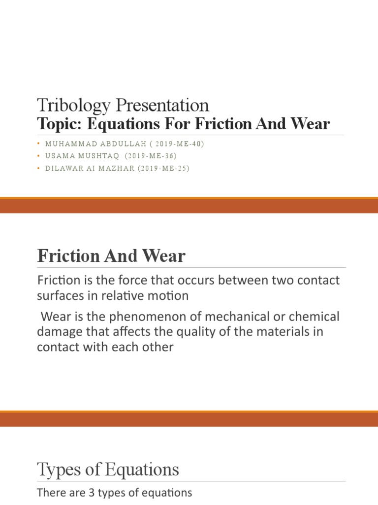 Tribology Presentation PDF