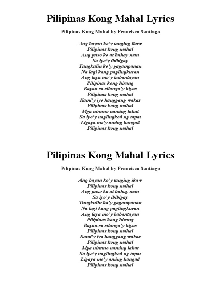 Pilipinas Kong Mahal | PDF
