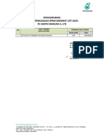 Pengumuman Daftar Pengadaan (Procurement List) 2022 PC North Madura Ii, LTD